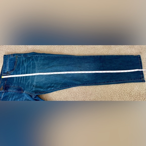 Kut from the Kloth Women’s Dark Blue Mid  Rise Straight Jeans Size 14 - Picture 10 of 13